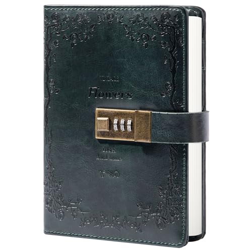 Caderno ERIK EDITORES Diary of Skin (A5 - Verde) TIEFOSSI - Cadernos e bloco de notas - capa em pele sintética, páginas lisas, personalizável, A5