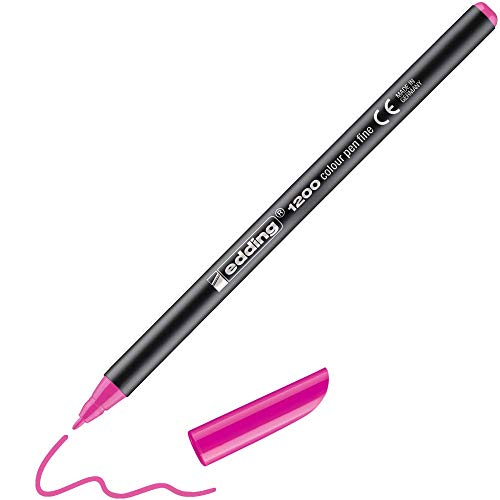 Marcador EDDING 1200 Ponta Fina Rosa Neón Edding - Marcadores - ponta fina, rosa neón