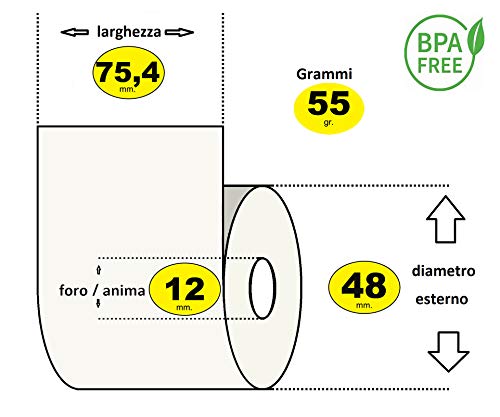 Zebra 3006132 papel para impressão (Classificação e Arquivo) Zebra - Rolo de papel para recibos e máquinas de adição - 30 folhas, preto, termo transferência, 3000 linhas
