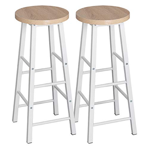 Conjunto de 2 Bancos WOLTU BH130HEI-2 (Castanho - Aço e MDF) WOLTU - Mobiliário de acampamento - conjunto, bancos, castanho, aço, MDF