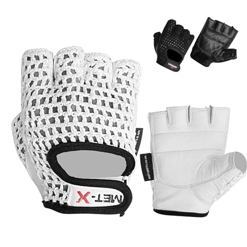 Luvas MET-X Musculação (Preto - 7-8) Met-X - Luvas e mitenes - musculação, preto, 7.8