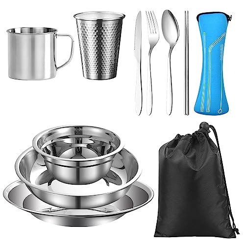 Conjunto de Refeição REFORUNG (11 peças) REFORUNG - Cozinha & sala de jantar - 11 peças, aço inoxidável, campismo, exterior