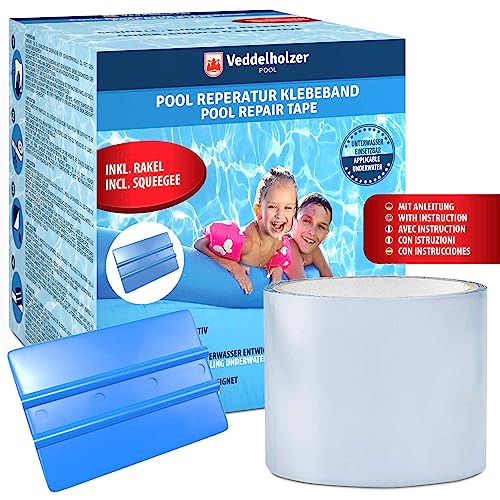 Kit de reparação de piscinas VEDDELHOLZER Veddelholzer - Fita adesiva de ferragens - ferramentas, piscinas, reparação, tampas, rolhas