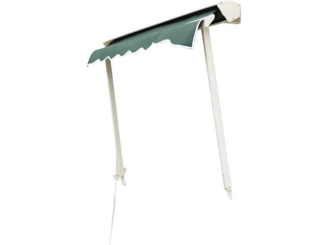 Toldo de Varanda Outsunny | Ajustável em Ângulo | Tecido Impermeável | Alumínio | 180 x 70 cm - Verde Outsunny - Revestimento - ajustável, impermeável, alumínio, 180x70 cm