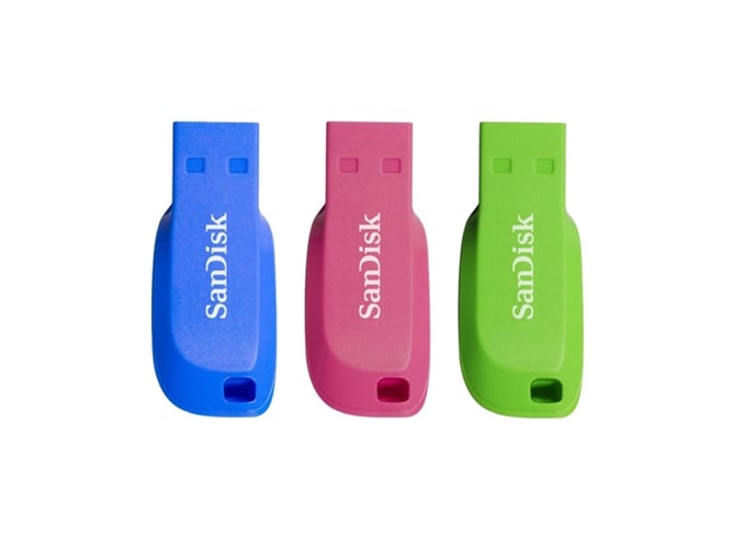 Pen USB SANDISK CRUZER BLADE 16GB (Azul) Sandisk - Pen drives usb - 16 gb, usb 2.0, Type-A, proteção de senha
