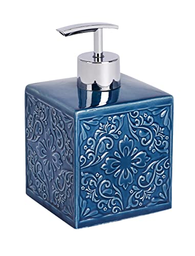 Dispensador de Sabonete Wenko 22222100 | Azul, Branco (Cozinha e Casa de Banho) Wenko - Dosadores de sabão e loção - cerâmico, azul, fixação independente, 3 anos de garantia