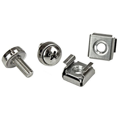 Conjunto de porcas gaiola e parafusos M5 (12mm) STARTECH.COM CABSCREWM5 (100 peças) STARTECH.COM - Suportes e barras de reforço - porcas gaiola, parafusos M5, 12mm, 100 peças