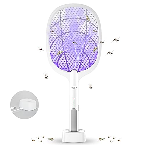 Dangzw Raquete Elétrica 2 em 1 4000V Usb Recarregável DANGZW - Armadilhas de controle de pragas - 4000V, usb, recarregável, 2 em 1