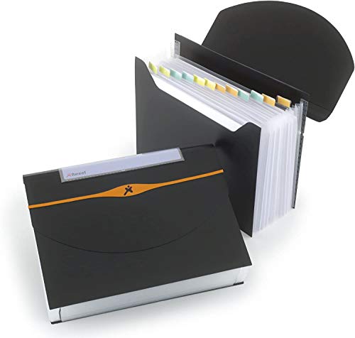 Pasta Organizadora REXEL Optima (Preto - Polipropileno - A4) Rexel - Pastas de arquivo - pasta organizadora, rexel optima, preto, polipropileno, a4, capacidade máxima, peso máximo suportado, compartimentos