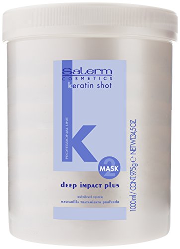 Máscara para o Cabelo SALERM Cosmetics Keratin Shot Deep Impact Plus (1000 ml) Salerm - Shampoo & condicionador - keratina, deep impact, 1000 ml