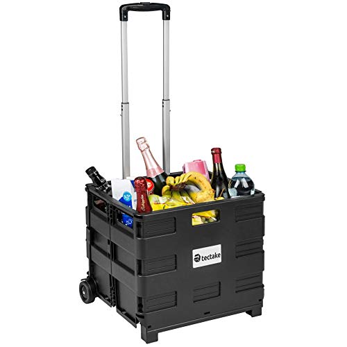 Carrinho de Compras TECTAKE (Preto - Poliéster - 42.5x36.5x97 cm) TecTake - Manuseio de materiais - preto, poliéster, 42.5x36.5x97 cm