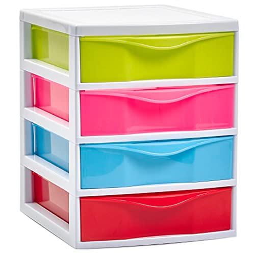 Caixa de Arrumação TRADINEUR Multicor (Plástico - 22.5x18x21.5cm) Acan - Recipientes de armazenamento doméstico - plástico, multicor, 22.5x18x21.5cm