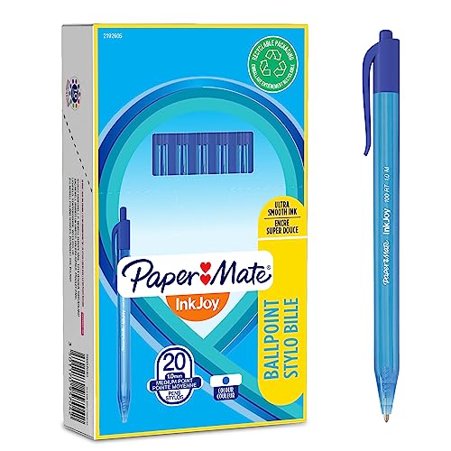 Esferográfica PAPERMATE Inkjoy Retrátil Azul Newell Rubbermaid - Canetas - ponta de gel, traço médio, tinta de pigmento, resistente
