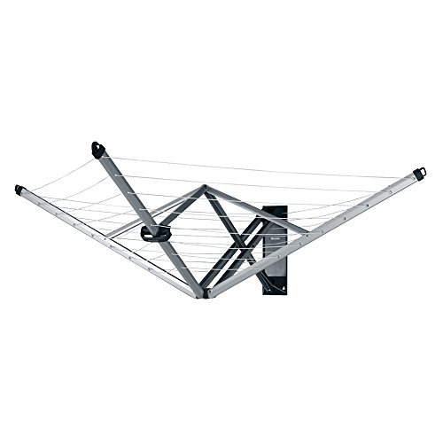 Estendal BRABANTIA Wallfix (Máx. 30 kg - Cinzento) Brabantia - Secadores e cabides - estendal, parede, 2 secções, 4 molas, 30 kg