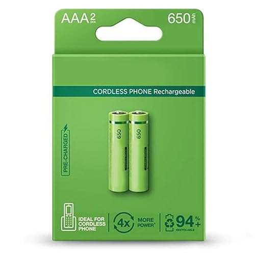 Pilhas Recarregáveis AAA 1.5V 650mAh (Pack 2) Prendeluz - Baterias - 1.5 V, 650 mAh, nimh, AAA, recarregável
