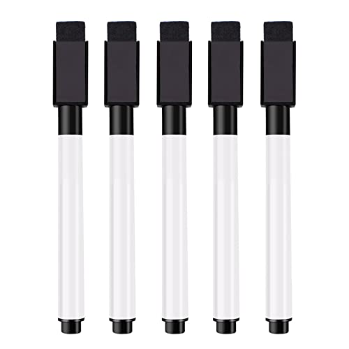Marcador para Quadro Branco RELOJ MUEBLE 5 Unidades iLamdeetek - Marcadores e marcadores de texto - 5 unidades, capa imantada, traço fino, ponta redonda