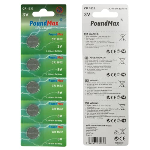 Pilha Botões CR2032 3V (1 Unidade) - 1 x 3 V PoundMax - Baterias - litio, botões, 3V, 150mAh