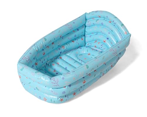Piscina Insuflável KIOKIDS (Azul - 160x100 cm) Kiokids - Móveis para bebês e crianças pequenas - insuflável, azul, 160x100 cm, portátil
