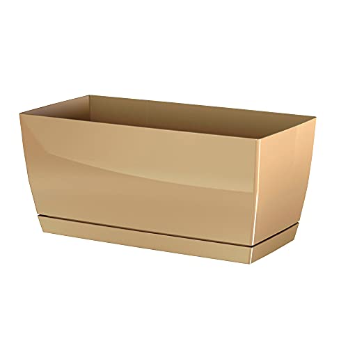Vaso para Plantas CASE Plástico - Café com Leite Prosperplast - Vasos e canteiros - plástico, café com leite