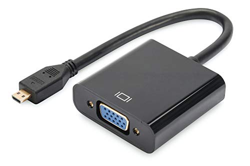 Adaptador ASSMANN ELECTRONIC (HDMI-VGA - Preto) Digitus - Adaptadores de cabos de áudio e vídeo - micro-hdmi, vga, conversor, adaptador