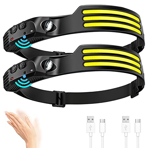 Lanterna Frontal Recarregável DAWINSIE com Sensor de Movimento (2 Unidades) DAWINSIE - Lanterna e faróis - frontal, recarregável, sensor de movimento