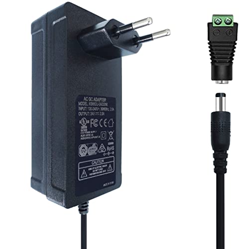 Adaptador e transformador TESFISH 24V 2.5A 60W ZFB - Baterias - 24V, 2.5a, 60W, universal