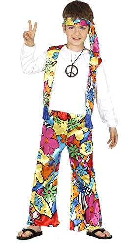 Fato de Menino DISFRAZZES Hippie Florido (Tam: 5 a 6 anos) DISFRAZZES - Fantasias - hippie, florido, tam 5-6 anos