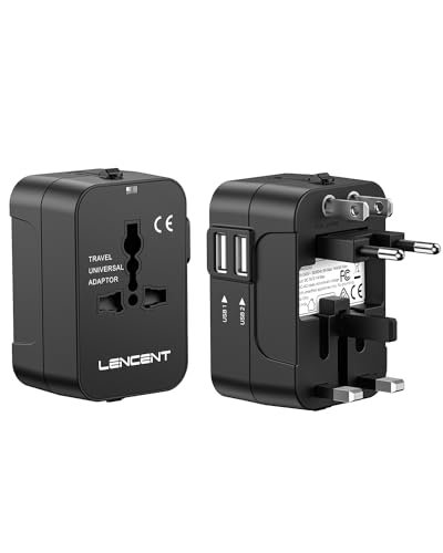 Adaptador LENCENT (USB - 220-240 V - Preto) LENCENT Technology Co.,Ltd. - Carregadores de bateria de uso geral - usb, 220-240 V, preto