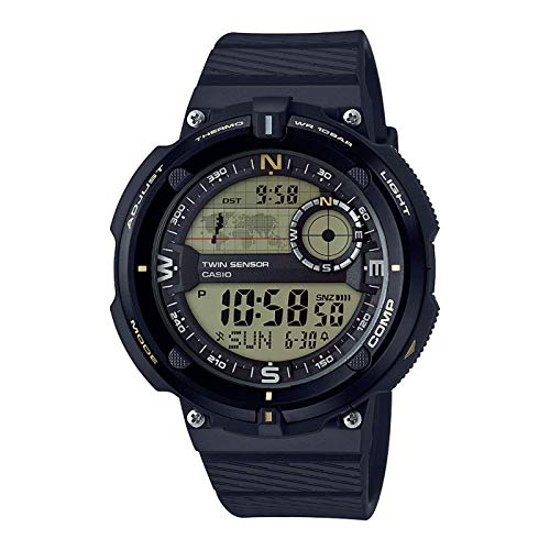 Relógio Digital CASIO Homem (Poliuretano - Preto) Casio - Relógios - led, cronómetro, brújula, termómetro, alarmes