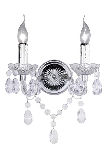 Candeeiro de Parede Trio Lighting 2 Lâmpadas Cromo Trio - Luminárias de parede - 2 lâmpadas, cromo, aplique de parede