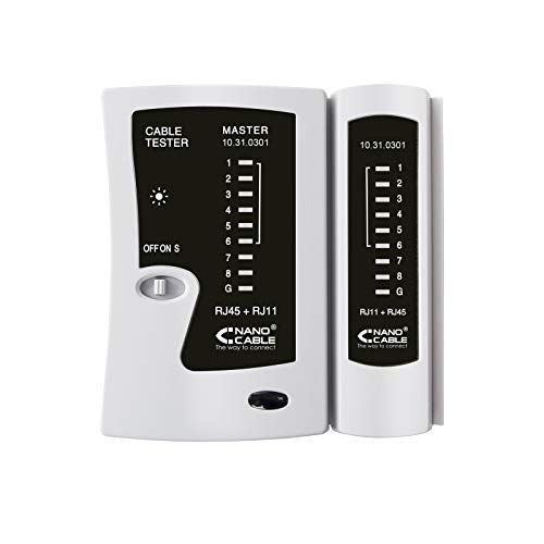 Testador de Cabos NANOCABLE 10.31.0301 (RJ45) NANOCABLE - Ferramentas de teste elétrico - rj11, rj12, rj45, automático