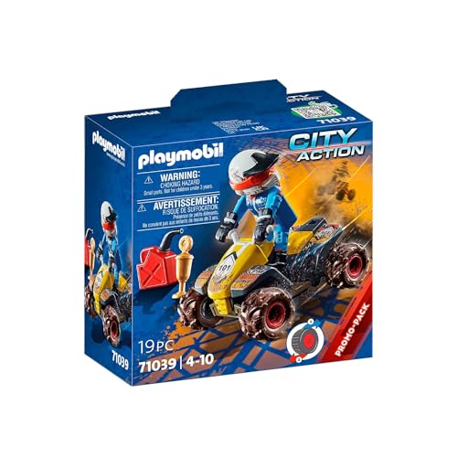 PLAYMOBIL Quadriciclo de ação Offroad City PLAYMOBIL - Brinquedos - off road, motor, rotação, acessórios