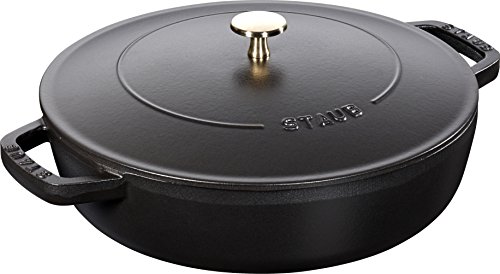 Frigideira Redonda STAUB 40511-473-0 (Alumínio - Preto) STAUB - Assadeiras de Forno - alumínio, preto, fogões, redonda