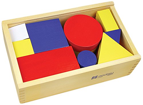 Blocos de Construção ANDREU TOYS 24.5 x 15 x 8 cm Andreu Toys - Jogos - 48 peças, geométricas, madeira, caixa