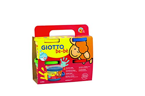 Tinta para Pintar com Dedos GIOTTO Bebè (4 Un) Giotto - Tinta, tinta de arte e esmalte - dermatologicamente testada, lavável, 2 anos, 4 cores
