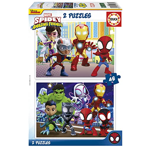 Puzzle EDUCA Spiderman and his amazing friends (Idade Mínima: 6 Anos - 48 Peças) Educa Borrás - Quebra-cabeças - Spiderman, 48 peças, cartão, 6 anos