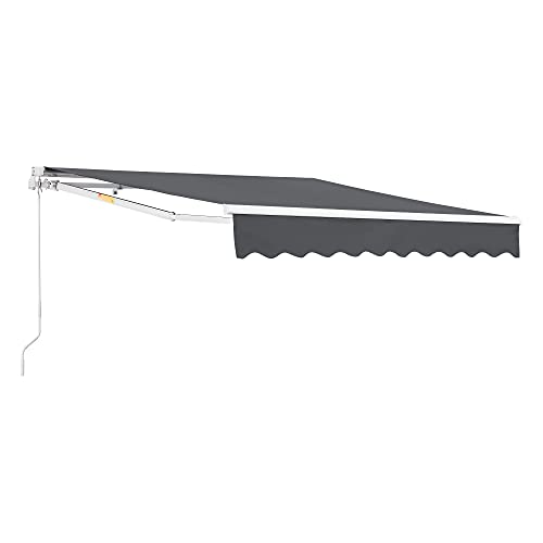 Toldo Exterior de Jardim com Varão Removível 250X200Cm Cinza Escuro [en.casa] - Revestimento - 