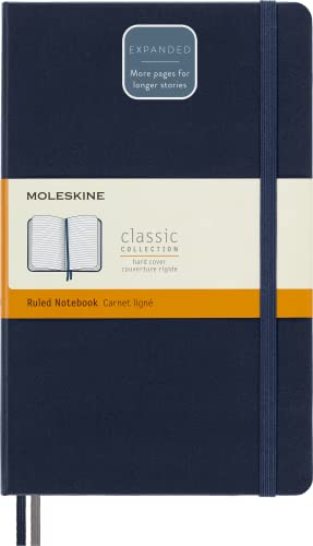 Caderno Pautado Moleskine Hardcover - Azul Moleskine - Cadernos e bloco de notas - capa encadernada, elástico, papel sem ácidos, bolsa interna