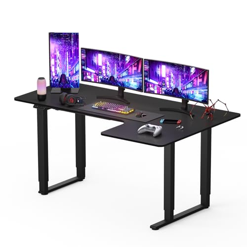Secretária FLEXISPOT QS-Preto (Ajustável em Altura - 180 x 110 cm) FLEXISPOT - Estações de trabalho e cubículos - ajustável, metal, preto, 180 x 110 cm