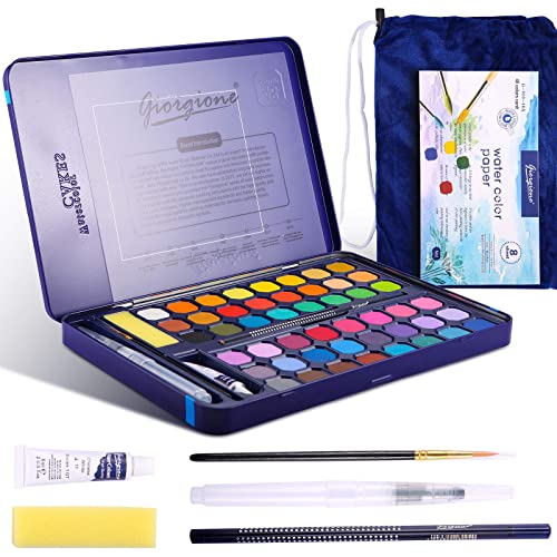 Conjunto de 48 Cores de Água e Acrílico AOKYOM Aokyom - Tinta - 48 cores, água, acrilico, acessórios, pincel