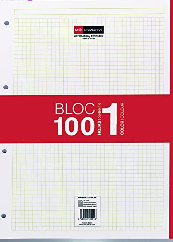 Recarga de Canetas MIQUELRIUS Quadrado Vermelho (100 Folhas) MIQUELRIUS - Papel para fichários - recarga, caneta, miquelrius, quadrado, vermelho, 100 folhas