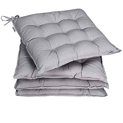 Almofada de Assento DETEX 4 X Cozies Cinza (41 x 37 x 5 cm) Detex - Almofadas para cadeiras e sofás - confortável, decorativo, 4 x cozies, 41 x 37 x 5 cm