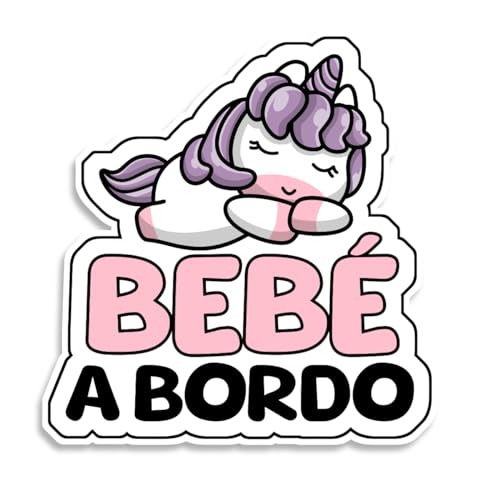 Autocolante de Carro para Bebé Sleepy Unicorn Bratikishop - Materiais de arte e artesanato - autocolante, bebé, sleepy unicorn