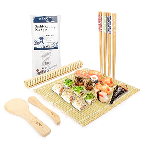 Conjunto de Sushi EXZACT Ex-Sr08 Madeira Exerz Limited - Utensílios de Cozinha - sushi, madeira, exzact