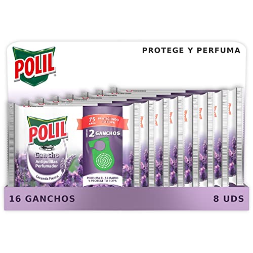 Pack de 16 Ganchos Perfumados POLIL RAID LAVANDA FRESCA Sc Johnson - Bolas de lavanderia - 16 ganchos, perfumados, lavanda fresca, polstros, proteção, fragrância