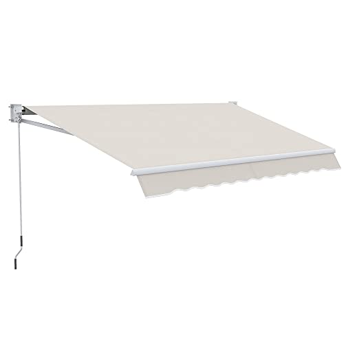 Toldo de Jardim Outsunny | 200x250 cm - Creme/Branco Outsunny - Toldos - 200x250 cm, creme, branco, retrátil, poliéster