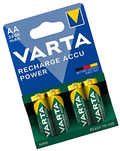 Pilha Recarregável VARTA Hr6 Aa 2600Mah AG Varta - Baterias - 2600mAh, nimh, 12h carga