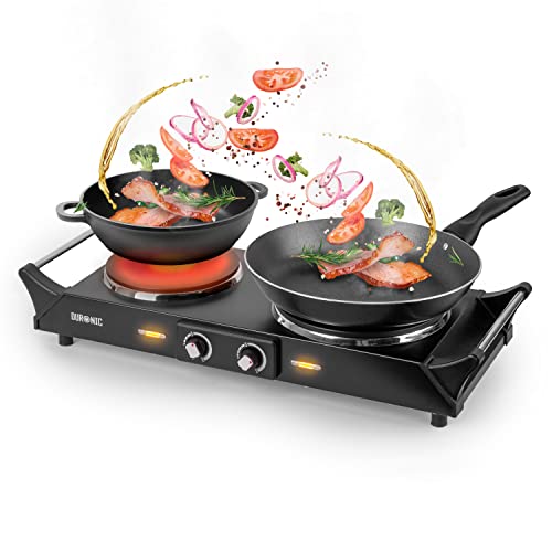 Placa de Cozinha a Gás HP2 BK (Gás Butano-Propano - 20 + 15 cm) Duronic - Eletrodomésticos de cozinha - gás butano, gás propano, 20 cm, 15 cm