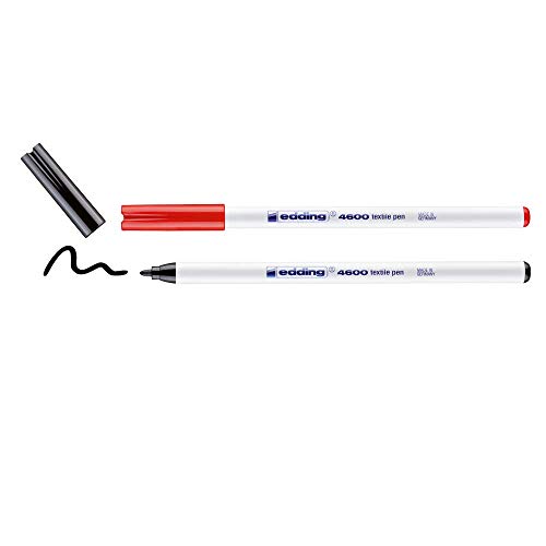 Rotulador EDDING 4600 Vermelho e Preto (Ponta Redonda) Edding - Marcadores e marcadores de texto - tinta à base de água, lavável, ponta redonda, vermelho e preto