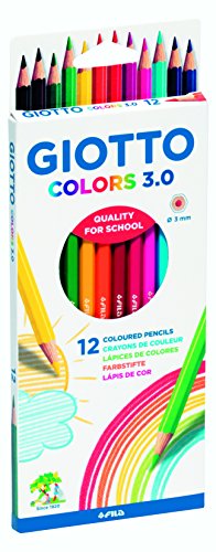 Lápis Cor GIOTTO Colors 3.0 (12 Unidades) Giotto - Lápis - hexagonal, cores vivas, personalizável